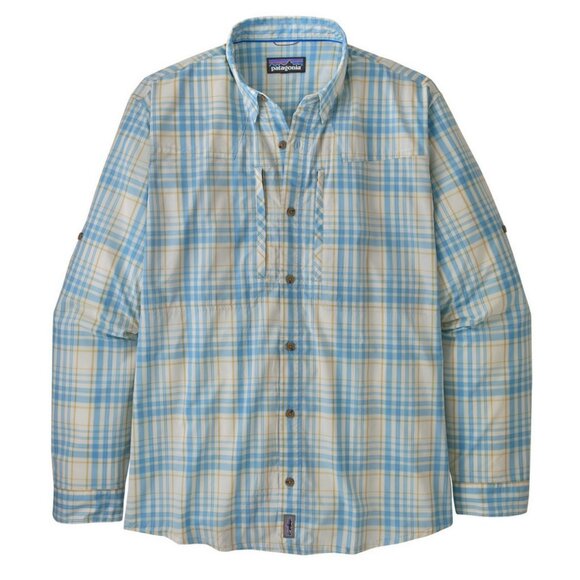 Patagonia Plaid Button Down Rainslick Fishing Sun Stretch Shirt - Picture 1 of 16